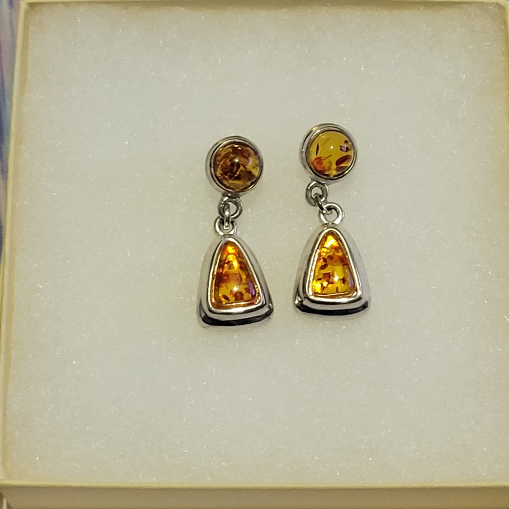 Baltic Amber Earrings Honey Baltic Amber Earrings